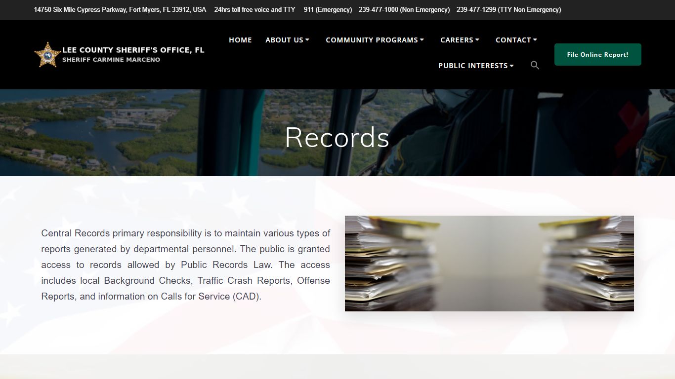 Records – Lee County Sheriff's Office